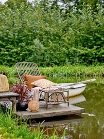 Sezlong Dione, maro, din rattan