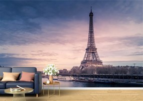 Tapet Premium Canvas - Turnul Eiffel sub cerul colorat