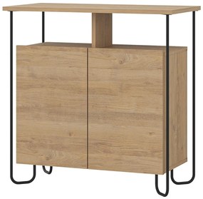 Dulap în culoare naturală cu aspect de lemn de stejar 80x80 cm Dilly – Marckeric