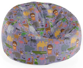 Sac de șezut Cocoon safari desenat, colorat