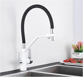 Baterie de Bucătărie Alb Model OD/2072 – Design Simplu și Elegant pentru Orice Bucătărie Modernă