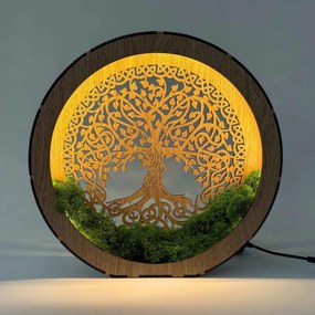 SENTOP | Lampă de masă Arborele Vieții cu mușchi | ZIVENA