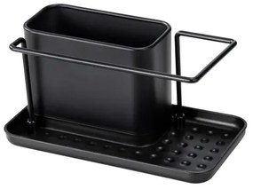 WENKO 55078100 - Organizator pentru bucătărie de exterior BLACK, 21x12 cm, inox/negru