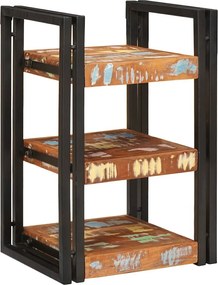 vidaXL Noptieră 2 pcs Maro și negru Lemn masiv recuperat