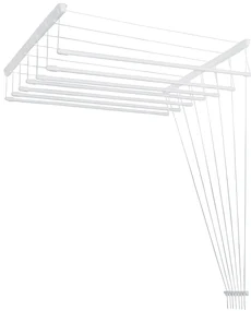 JAKS Uscător de rufe de tavan 7 tije alb Lungime: 110 cm