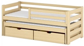 Pat pentru copii 80 cm Palkana (pin) (cu somieră) (cu sp. depozitare). 1103321