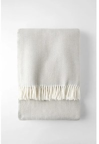 Pled din amestec de bumbac Euromant Skyline, 140 x 180 cm, gri deschis