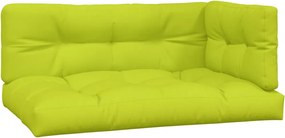 vidaXL Perne de paleți, 3 buc, verde aprins, material textil
