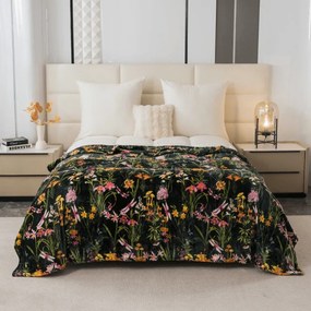 Patura microplus MYSTIC GARDEN, verde inchis Dimensiune: 200 x 220 cm