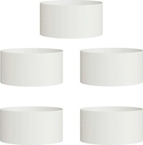 vidaXL Inele pentru vaze 5 pcs Alb 40 x 40 x 20 cm