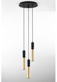 Lustră pe cablu Jupiter 2016 ALAS 3xGU10/10W/230V auriu/negru