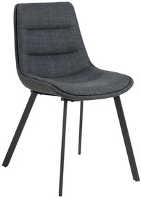 MAZZONI EXPORT IDA Antracit (material Basel 19) - SCAUN TAPIȚAT MODERN PENTRU SALON/SUFRAGERIE LOFT