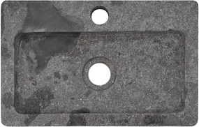 vidaXL Chiuvetă cu montaj pe perete, gri, 38x24x6,5 cm, marmură