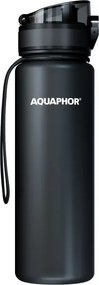 Sticla cu filtru pentru apa Aquaphor City 160043, 500 ml, Tritan, Carbune activ, Aqualen, Capac cu inchidere, Negru