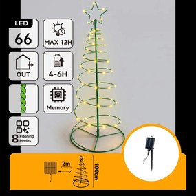 Aigostar - Decorațiune solară de Crăciun LED/0,59W/3,7V 100 cm IP65 alb cald