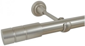 Galerie fara inele CYLINDRU/25 - crom mat (Alege marime: 160 cm)
