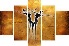 Tablou perechii dansând pictate (150x105 cm)