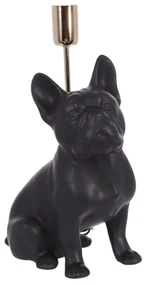 Lampa ceramica Bulldog negru mat h 35 cm