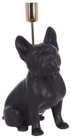 Lampa ceramica Bulldog negru mat h 35 cm