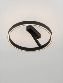 Plafoniera circulara aluminiu negru LED CCT ADALIZ 50cm