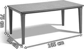 Set de mobilier de grădină Corfu Fiesta III cu masă Futura maro