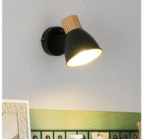 Brilagi - Aplica spot de perete ODENSE 1xE14/10W/230V lemn de cauciuc/negru