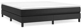 3120706 vidaXL Cadru de pat box spring, negru, 160x200 cm, piele ecologică