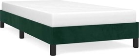 vidaXL Cadru de pat fără saltea, verde închis, 100x200 cm, catifea