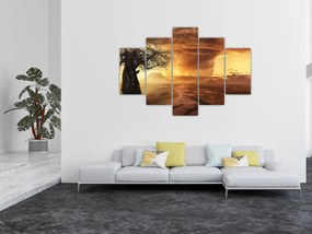 Tablou cu norii portocalii (150x105 cm)