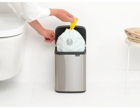 Cos de gunoi Brabantia Bo Small 1006625, 4 L, Deschidere lina si silentioasa, Baza antiderapanta, Rezistent la amprente, Inox/Mat