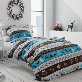 Lenjerie de pat din bumbac RENI DE IARNA maro Dimensiune lenjerie de pat: 70 x 90 cm | 140 x 200 cm