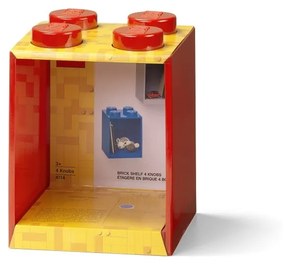 Raft de perete pentru copii LEGO® Brick 4, roșu