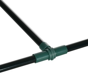 Outsunny Suport Tomate 3 Nivele din Oțel și PP Verde pentru Plante Cățărătoare Fructe Legume 38x38x182 cm | Aosom Romania