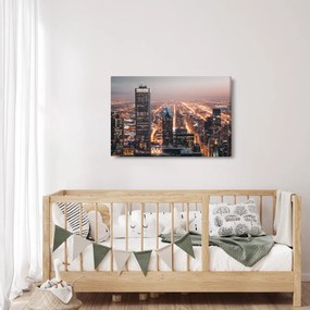 Tabloul cu metropolă luminată (90x60 cm)