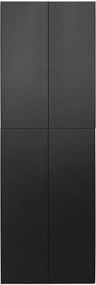Dulap inalt acte Jarvie negru 60/35/180 cm