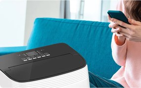 La mâna a doua: Aer condiționat mobil Tesla TTMYW-12CHW, 1780W, 3 trepte, Funcție de încălzire, WiFi, LED, Umidificare, Telecomandă, Alb