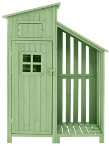 Dulap de grădină cu 2 rafturi, magazie de unelte cu spațiu mare de depozitare, 124 × 46 × 174 cm, Verde