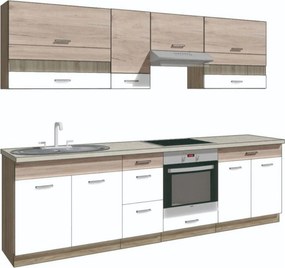 Set bucatarie ECONO A PLUS, carcasa stejar sonoma/fronturi stejar san