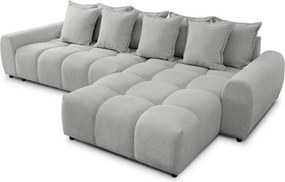 Colțar gri deschis (cu colț pe partea dreaptă/cu șezlong) Albane – Ropez