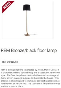 Lampadar / Lampa de podea eleganta design clasic REM bronz/negru