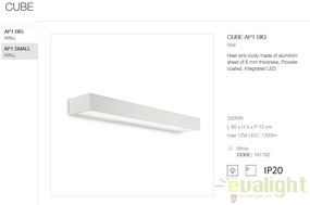 Aplica LED moderna cu lumina ambientala up/down CUBE AP1 BIG 161792