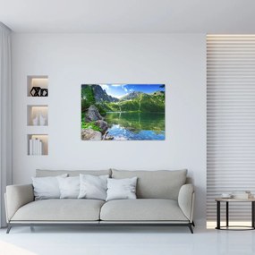 Tablou cu lac în munții Tatra (90x60 cm)