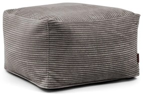 Fotoliu bean bag gri închis cu tapițerie din catifea reiată Softbox MooG – SLOWDOWN