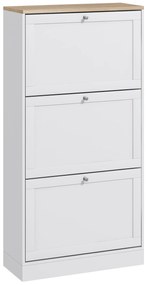 HOMCOM Dulap Îngust pentru Pantofi cu 3 Sertare și Rafturi Reglabile pe 2 Niveluri, 60x23,5x115 cm, Negru | Aosom Romania