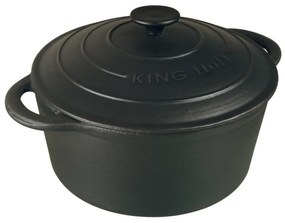 Oala din fonta Kinghoff KH 2254, 24 cm, 4 L, Acoperire antiaderență, Inductie, Negru