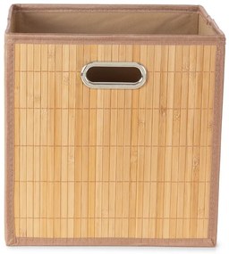Cutie de depozitare în culoare naturală din bambus 31x31x31 cm – Compactor