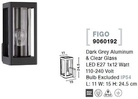 Aplica de perete pentru iluminat exterior IP54 OMIKA