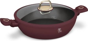 Cratita cu capac 30 cm 4,5L Leonardo Collection Berlinger Haus BH 8039, visiniu mat, mancarea nu se lipeste, compatibila cu inductie