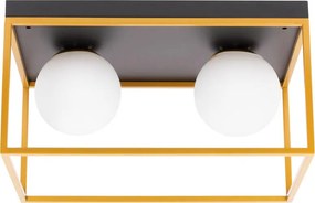 Lustra Erste Luma 420x280x225mm Negru Auriu 2xE27 Corp Iluminat Modern Art Deco pentru Living si Dormitor Pendul Design Premium Lux Elegant IP20
