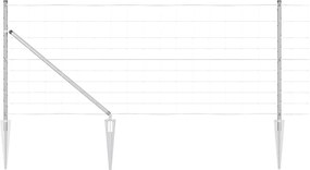 vidaXL Stâlp de gard. Galvanizat 50 x 1 m Oțel